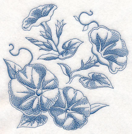 Morning Glory Botanical (Toile) - Image 3