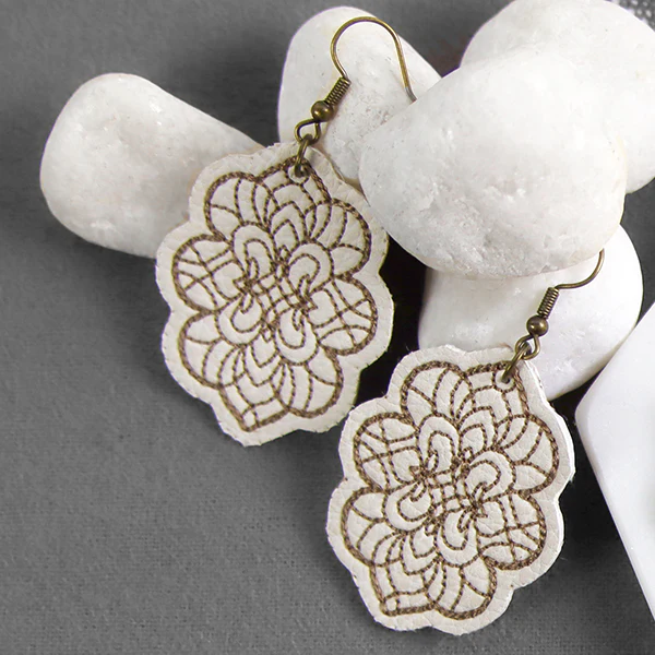 Moroccan Dreams Leather Earrings (In-the-Hoop) - Image 2