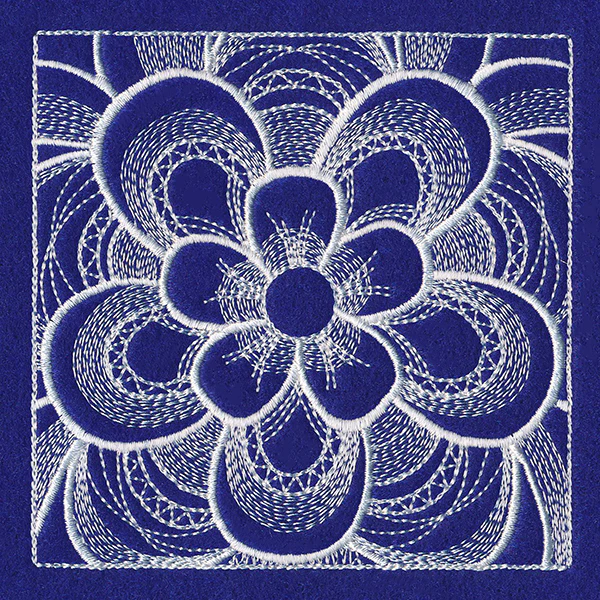 Mystical Floral Square (Whitework) - Image 5