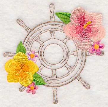 Nautical Ship's Wheel Etching - Image 4