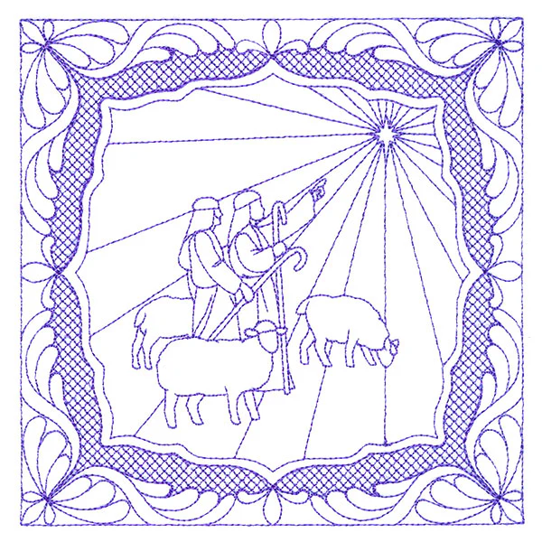 Night Divine Quilting Square - Shepherds (Double Run) - Image 3