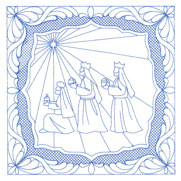 Night Divine Quilting Square - Three Wise Men (Double Run) - Image 2