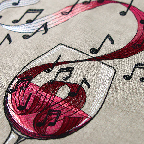Notes of Flavor Wine Glass - Image 2