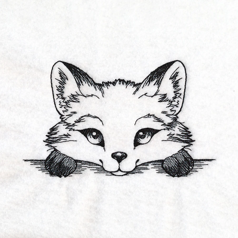 Peeking Fox Sketch - Image 4