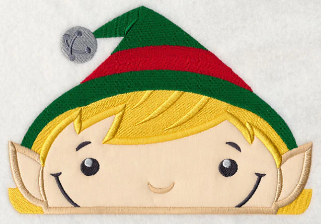 Peeking Girl Elf (Applique) - Image 4