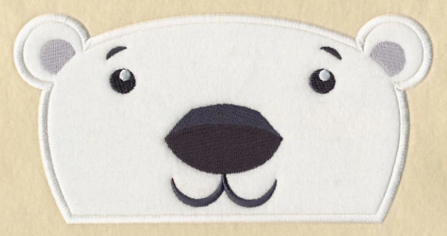 Peeking Polar Bear (Applique) - Image 4
