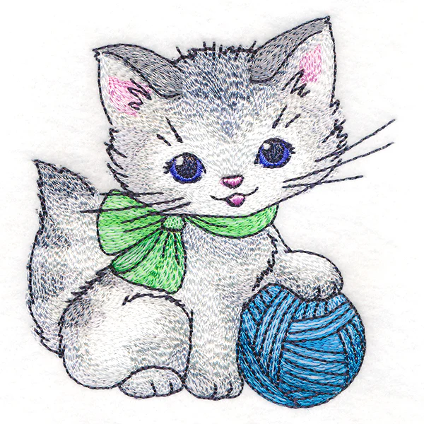 Playful Kitty with Yarn - Image 5