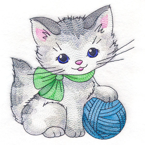 Playful Kitty with Yarn - Image 7