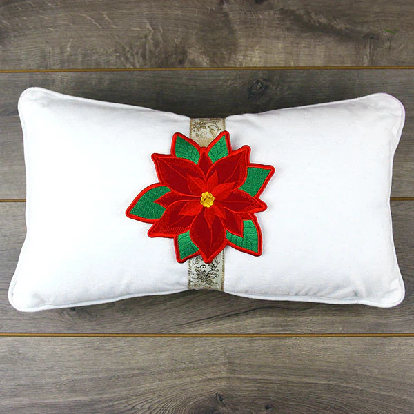Poinsettia Pillow Wrap (In-the-Hoop) - Image 3