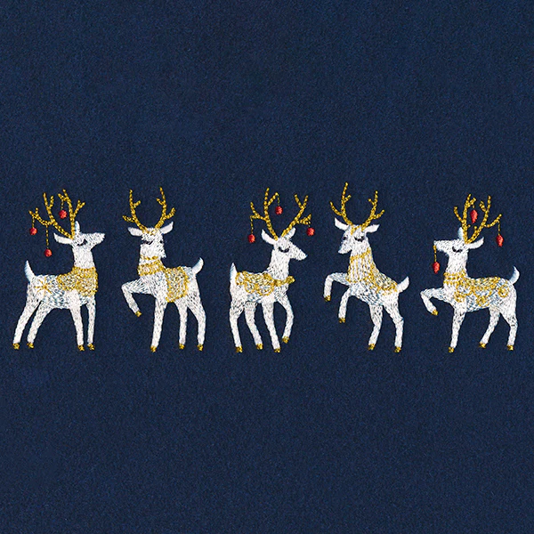 Prancing Retro Reindeer Border - Image 3