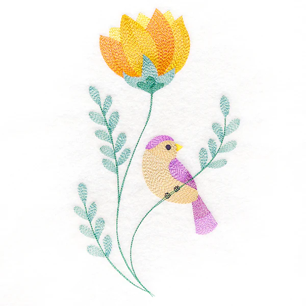 Precious Bird Perched on Petals - Image 2