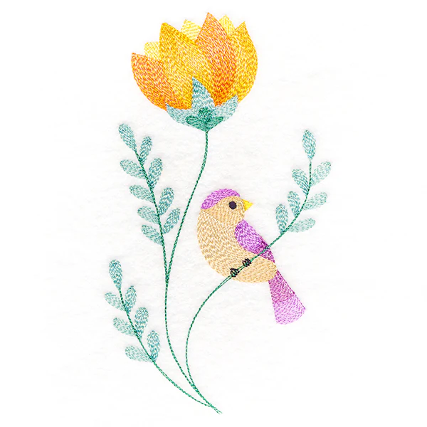 Precious Bird Perched on Petals - Image 3