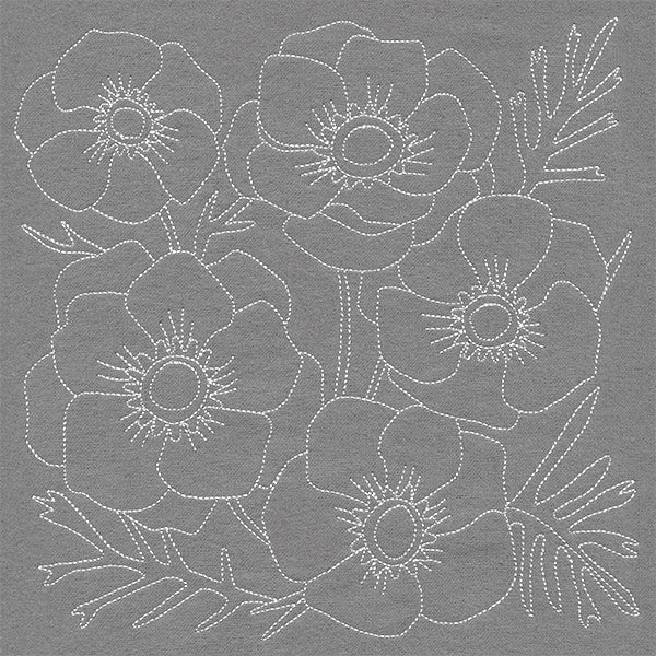 Pretty Petals Quilting Square - Anemones (Double Run)