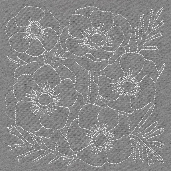 Pretty Petals Quilting Square - Anemones (Double Run) - Image 5