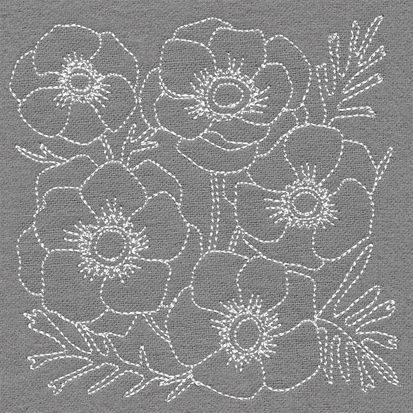Pretty Petals Quilting Square - Anemones (Double Run) - Image 9
