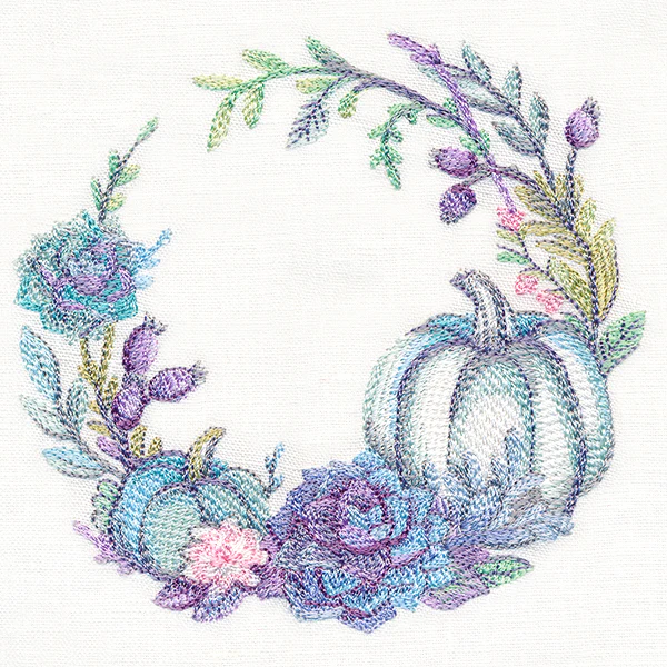 Pumpkin and Succulent Wreath in Watercolor - Image 7