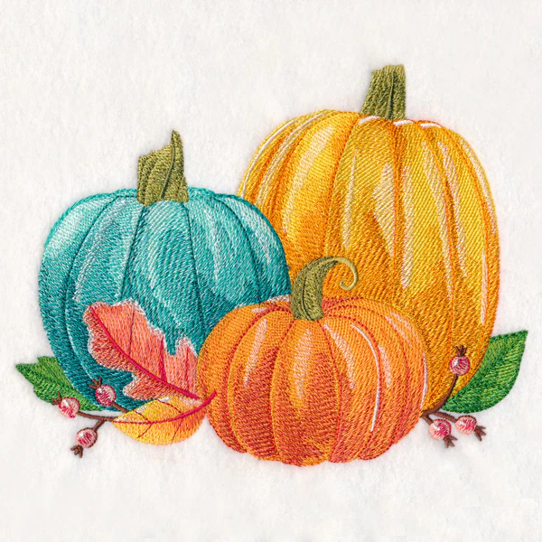 Pumpkin Trio in Watercolor - Image 2