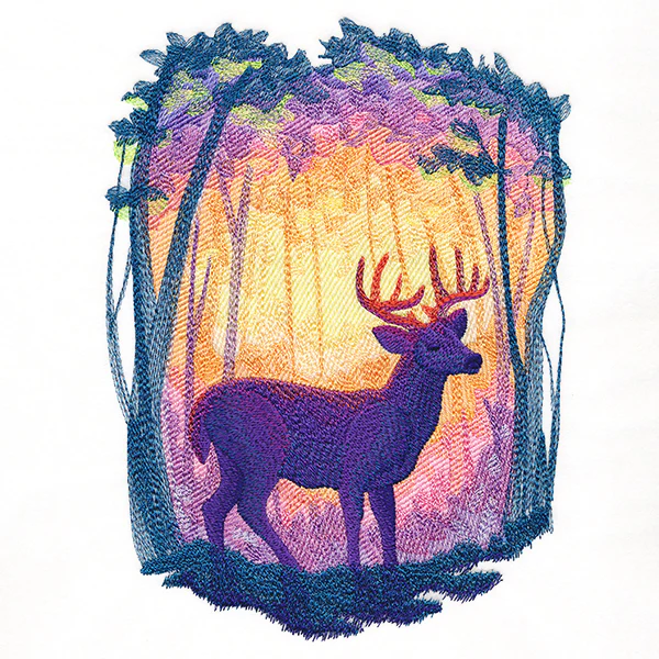 Radiant Sunset Deer Scene - Image 4