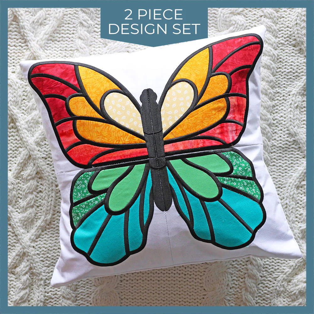 Rainbow Butterfly Pillow Set (Applique) - Image 13