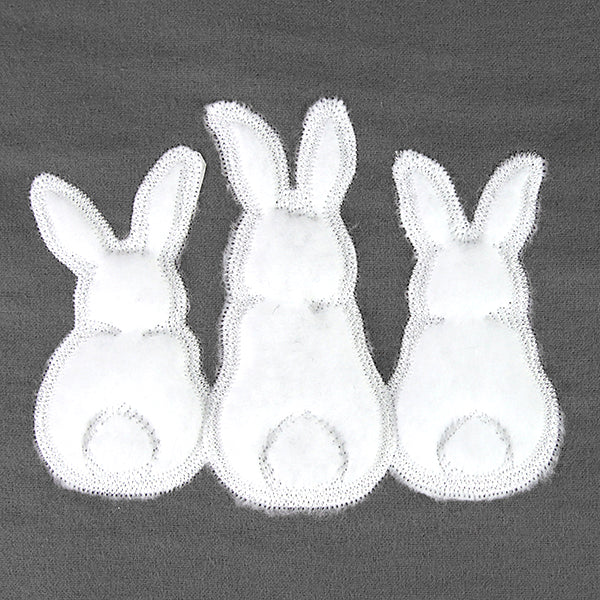 Rearview Bunny Trio (Applique) - Image 5