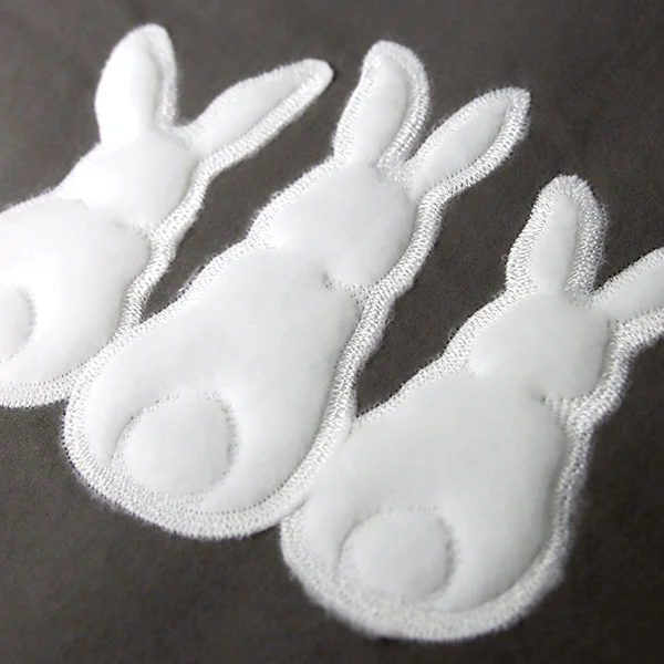 Rearview Bunny Trio (Applique) - Image 8