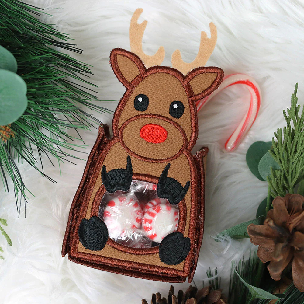 Reindeer Christmas Candy Bag (In-the-Hoop) - Image 2