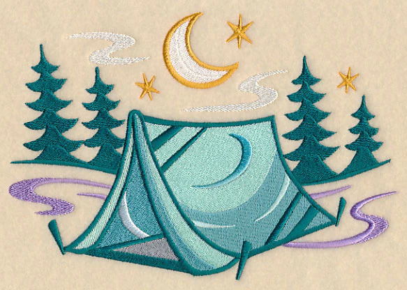 Retro Camping Tent Scene - Image 3