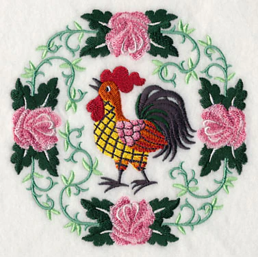 Rooster and Roses Circle - Image 4