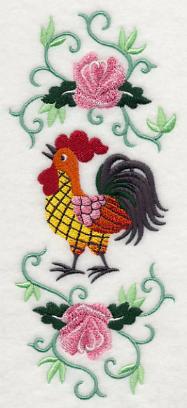 Rooster and Roses Vertical Spray - Image 3