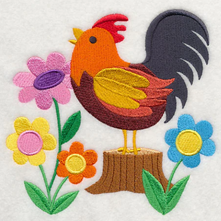 Rooster and Spring Blooms - Image 3