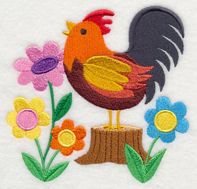 Rooster and Spring Blooms - Image 4