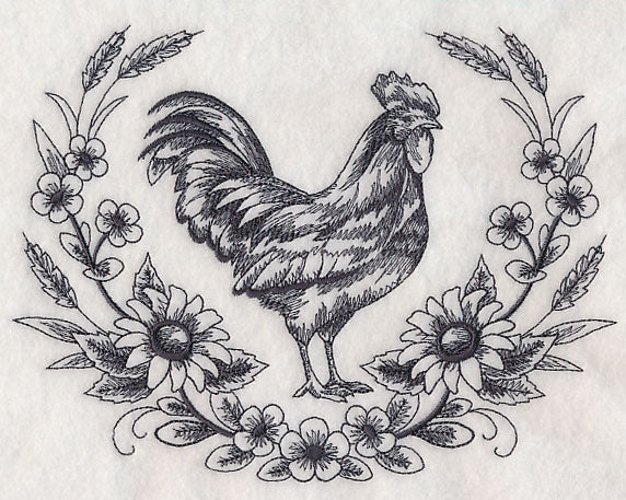 Rooster Sketch Wreath - Image 2