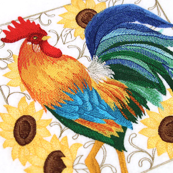 Rooster & Sunflower Square - Image 8