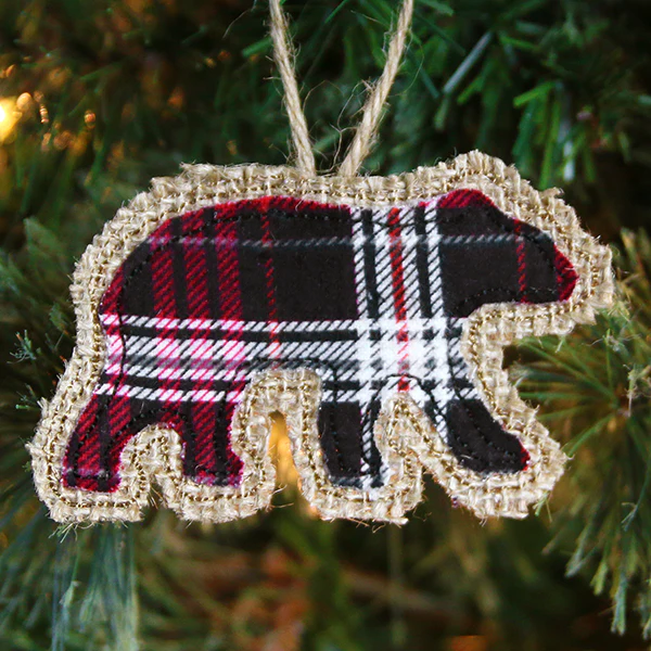 Rustic Bear Christmas Ornament (In-the-Hoop) - Image 3