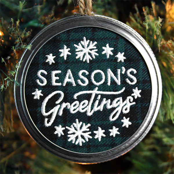 Rustic Christmas Jar Cover - Season's Greetings - Image 5