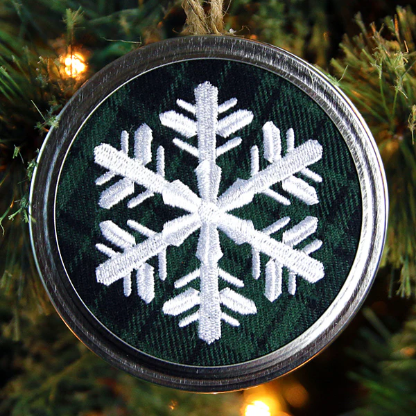 Rustic Christmas Jar Cover - Snowflake - Image 7