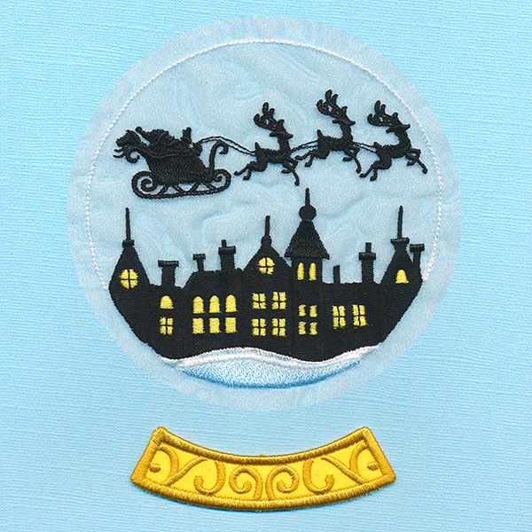 Santa's Flight Snowglobe (Organza) - Image 2