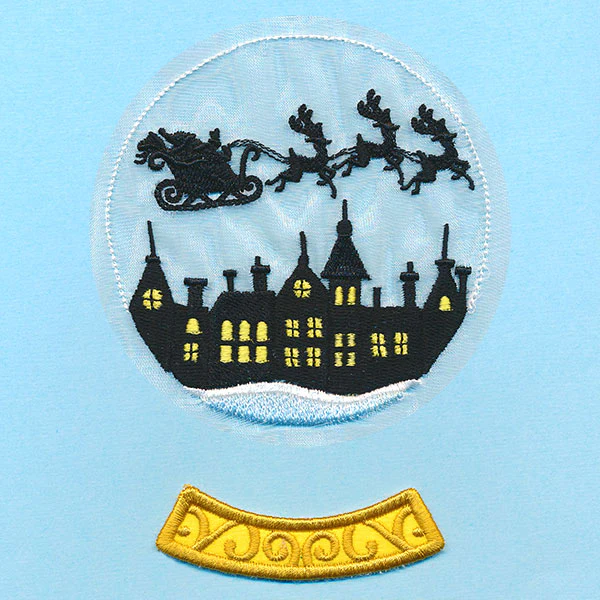 Santa's Flight Snowglobe (Organza) - Image 5