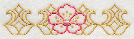 Sashiko Cherry Blossom Border - Image 3