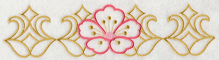 Sashiko Cherry Blossom Border - Image 5