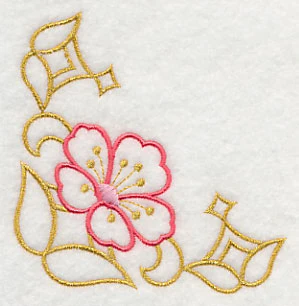 Sashiko Cherry Blossom Corner - Image 3