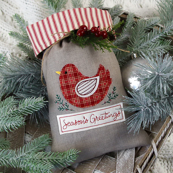 Season's Greetings Country Bird (Crafty Cut Applique) - Image 2