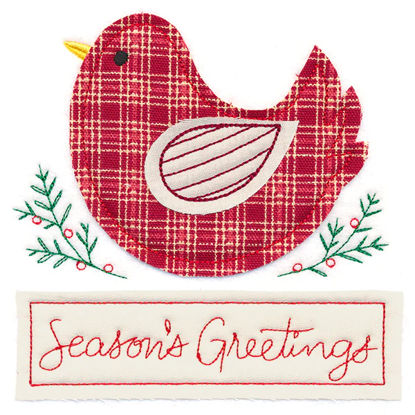 Season's Greetings Country Bird (Crafty Cut Applique) - Image 7