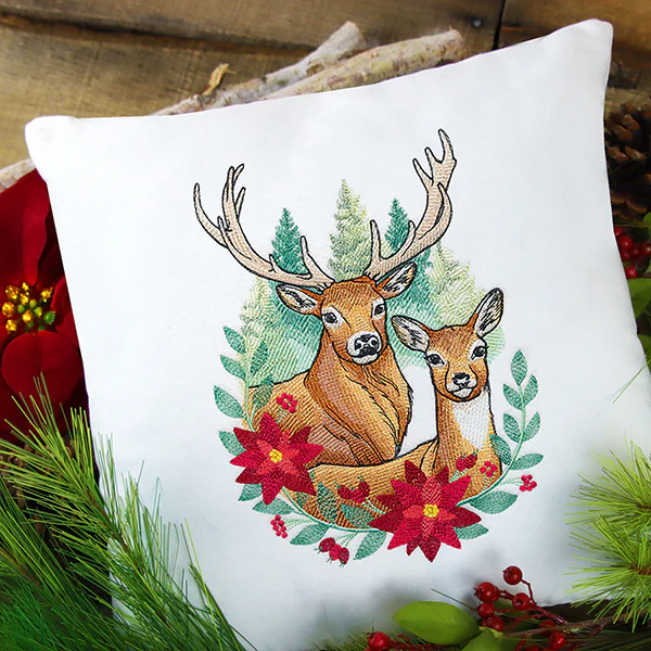 Serene Christmas Deer Scene - Image 6