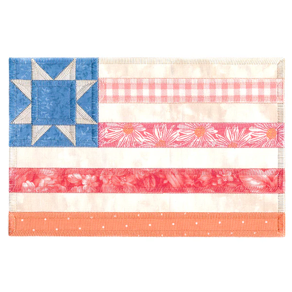 Shabby Chic American Flag (Heirloom Applique) - Image 8