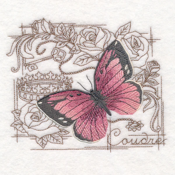 Shabby Chic Collage - Butterfly - Image 3