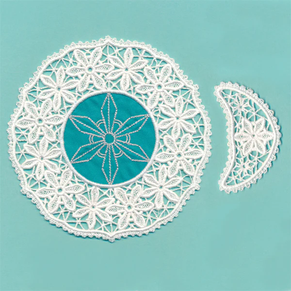 Snowflake Fabric Doily (Lace) - Image 8