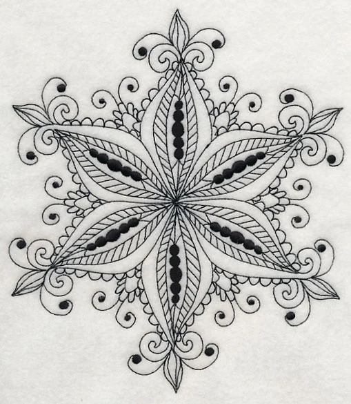 Snowflake Symphony 1 (Blackwork) - Image 5