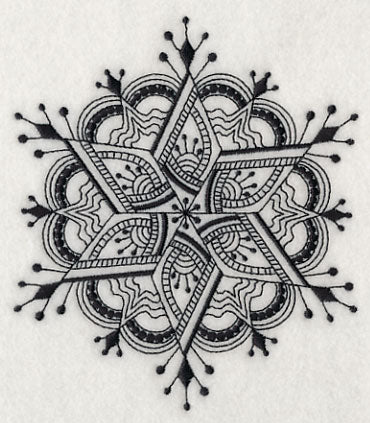 Snowflake Symphony 5 (Blackwork) - Image 3