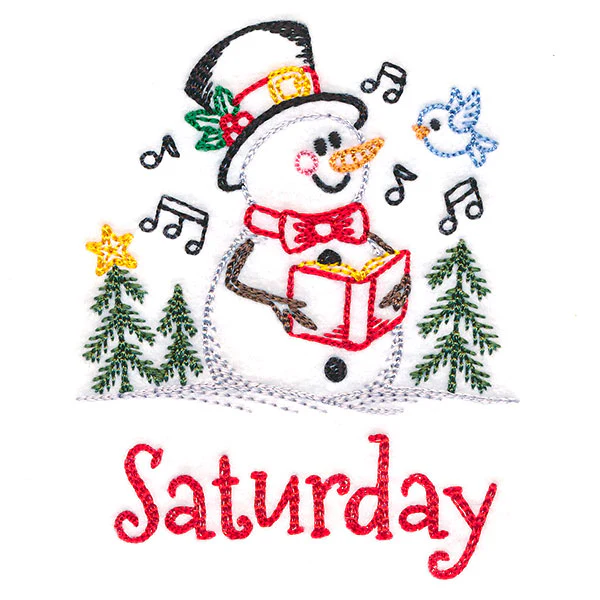 Snowman and Book on Saturday (Vintage) - Image 2